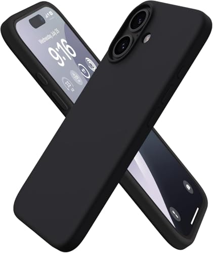 Image of Back Cover for iPhone 16 Liquid Silicone Case (Black S)