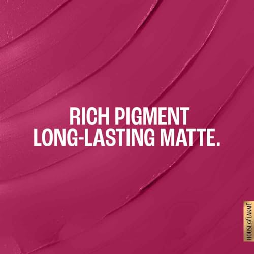 Image of Lakme Forever Matte Lipstick, Waterproof, Non Drying, Creamy Matte Bullet Lipstick Made With French Rose Oil Extracts, Pink Unicorn, 4.5g (Pack of 2)