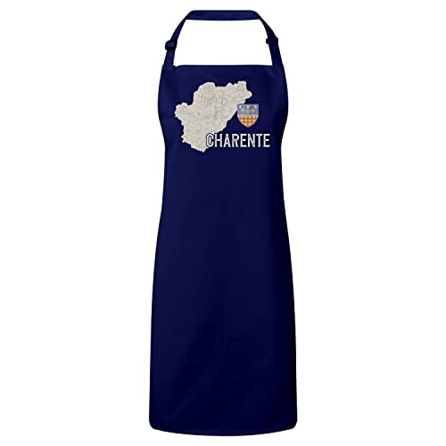 Tablier cuisine premium Navy Charente 16 carte ancienne Aquitaine Angoulême