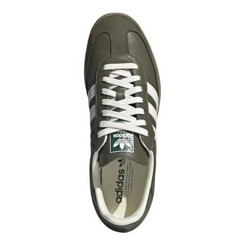 Image of adidas Samba Og Men's 3-Stripes Retro Contrast 70S Trainers (Olive, US 9.5)