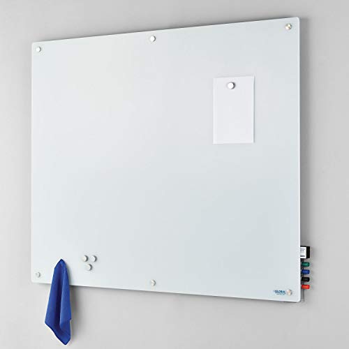 Global Industrial 60"W X 48"H Magnetic Glass Whiteboard, White #TOP8