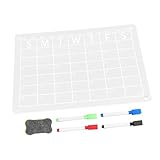 HOMSFOU Acryl Magnetischer Monatsplaner Transparentes Abwischbares Memo Board für Büro und Zuhause Wiederverwendbares Schreibbrett zur Wochenorganisation und Nachrichtenübermittlung