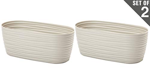 UNIFRAMPRO 2-Pack Indoor/Outdoor Planter – Patio, Deck, Garden, Home – “Michigan Dunes” Modern