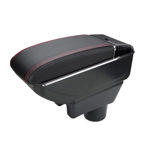Boîte de rangement console centrale Mirage fin du désordre accoudoir similicuir rouge
