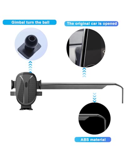 KEPHTH Car Phone Holder for Chevy Silverado/GMC Sierra 1500/2500/3500 Accessories 2022 2023 2024 2025 Custom Dash Mount Cell Phone Holder for Most Smartphones One-Hand Operation(with 13.4inch Screen)