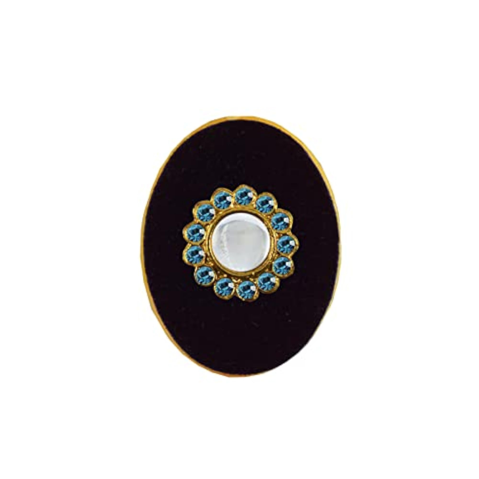 Kundun Stone Stud Sari Pin Brooch, Elegant Accessory