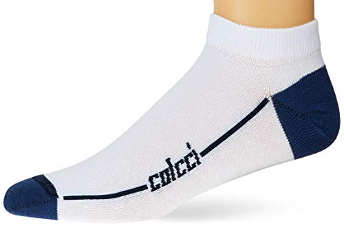 Meia Esp Inv Listra Sola, Colcci, Masculino, Branco/Azul, 39-44