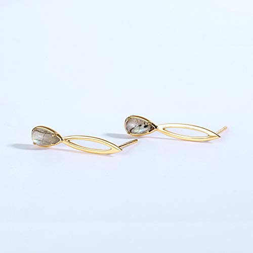Labradorite naturelle boucles d'oreilles 925 cadeau idéal