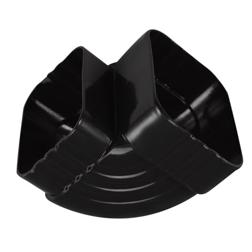 Tofficu Adaptateur De Coude De Descente De Gouttière En Alliage D'aluminium 60x80mm 90° Certifié Solide Pour Récupération D'eau De Pluie, Connecteur Décalé Résistant, Installation Rapide