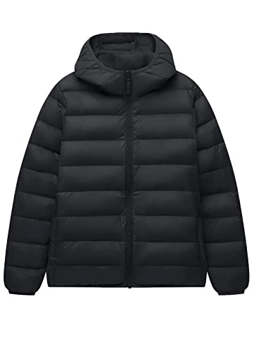Baleaf Kids Puffer Down Jackets With Hood For Boys Girls Ultralight Packable Cold Winter Lightweight Outerwear Black M #TOP23
