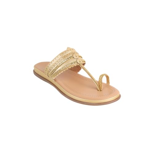 Image of Metro Women Flat Kolhapuri Comfort Chappal