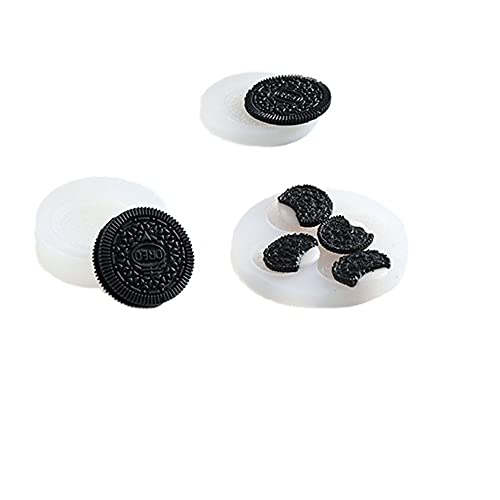 Yuing 3pcs Cookie Mold Silicone Oreo Mold For Chocolate Cake Fondant Cupcake Decor Sugar Craft Resin Molds Polymer Clay Moulds (Oreo molds)