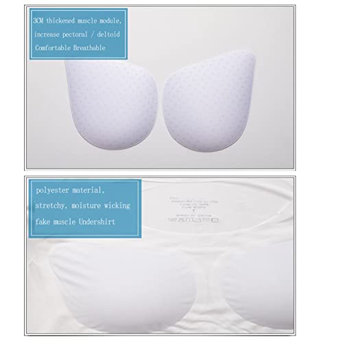 Men's Fake Muscle T-Shirt Multiple Styles to Choose Padded Enhancers Muscular Invisible Underwear2