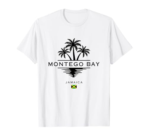 Montego Bay Jamaica Palmeras del Caribe Jamaicano Camiseta