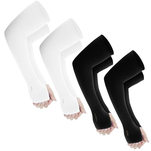 Image of Yuneek Arm Sleeves For Men & Women UV Sun Protection, UPF 50 Cool Arm Hand Cover Unisex For Bike ride,Golf,cricket,cycling,yoga,gym Sports