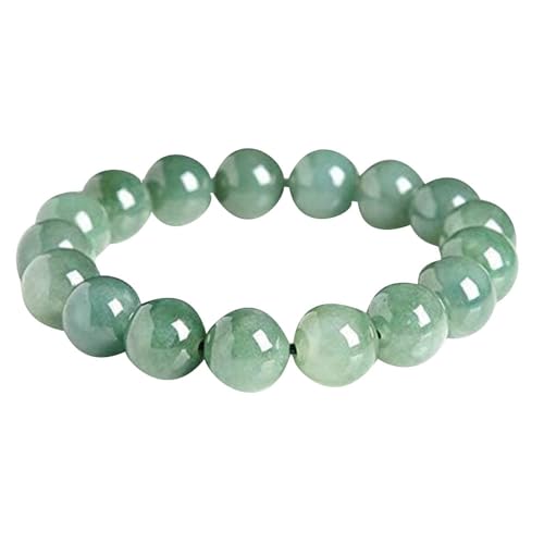 Bracelet perles rondes émeraude naturelle 10mm fait main pour hommes et femmes