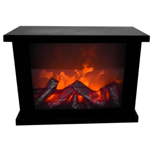 Technoline T9800 - Chimenea decorativa LED de Plástico, Moderna, Negro (29 x 11 x 19 cm)