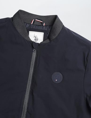 Image of U.S.Polo Association Men's Solid Regular Fit Bomber Jacket