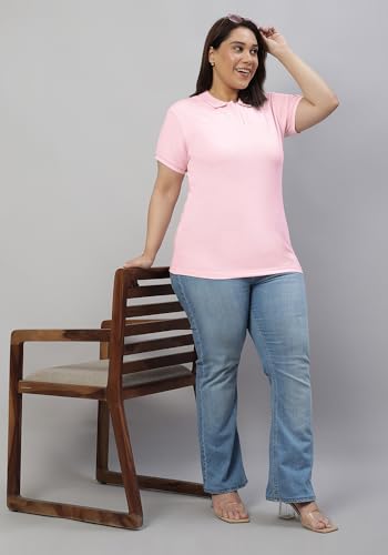 Image of Wear Your Opinion Women's Plus Size Tipped Collar Neck Polo Tshirt