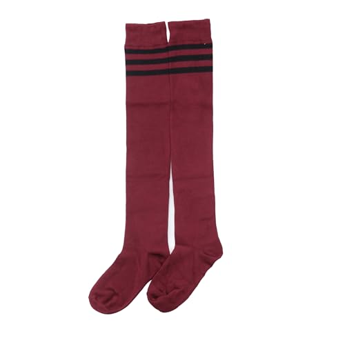 Image of Bestjybt Women Thigh High Socks Cotton Warm Striped Over Knee High Socks | Well-made, Not Sheer, Thick, Leg Warmers, Long Knee High Boot Socks, Comfortable, Thigh-friendly, Stay up, Fit Well
