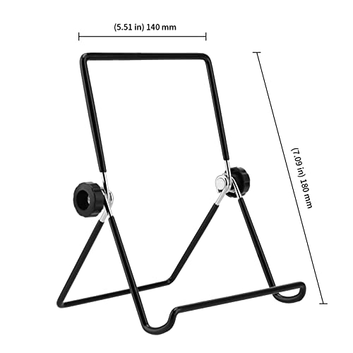 Keileoho 15 Pack 7 X 5.5 Inches Adjustable Easel Stands, Wire Easel Holder, Metal Easel Display Stand Plate Stand Book Stand For Kitchenware, Photos, Artwork, Picture Frame, Black #TOP1