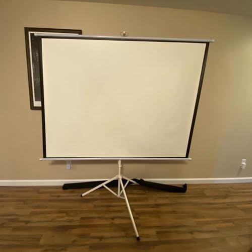 Pantalla de Proyector Portátil con Tripié, Interior, Ajustable 50 Pulgadas 4:3 para Proyección HD miniatura 6