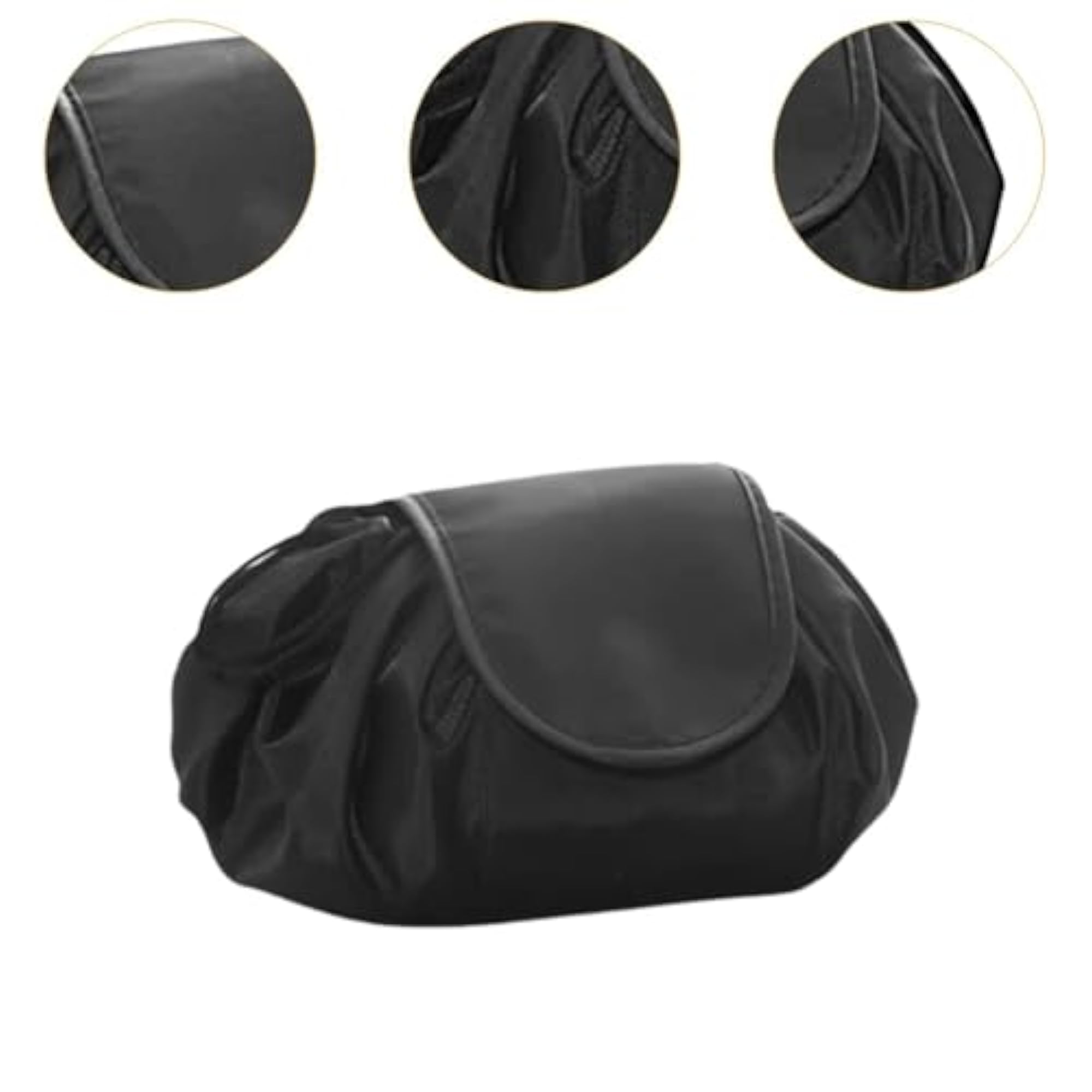 Durable Drawstring Makeup Bag Organizer for Travel, L Brush Bag