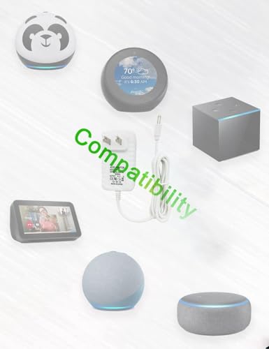 Image of 15W Charger Adapter 12V Compatible for Amazon Alexa Echo Dot (3rd gen & 4th gen),Echo Dot with Clock, Echo Show 5, and Fire TV Cube