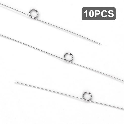 GUNGY Torsionsfeder Edelstahl Drehfeder Drahtdurchmesser 0,2 mm Innendurchmesser 2 mm Armlänge 20 mm 180° 2 Runden Maximaler Einsatzwinkel 36° Linksdrehend Größe 0,2x2x20 mm