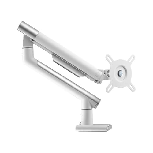 Soporte de monitor T7-1W elimina dolor cervical con brazo giratorio sin agujeros en mesa
