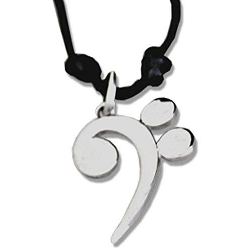 Flores Pendentif Clé de fa en argent fin 9251,50 gCordelette en coton incluse