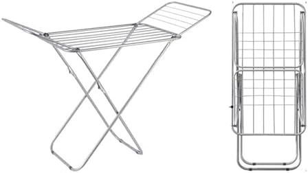 Clothes Drying Rack, Laundry Drying Rack with Adjustable Gullwing and Foldable for Easy Storage, Folding Clothes Drying Rack for Indoor and Outdoor Use