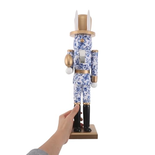 Casse-Noisette Lapin de Pâques en bois compact pour petit espace - 5