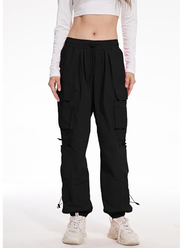 YINGWIN Cargohose Damen Jogginghose Baggy Schnelltrocken Wasserdicht Softshellhose OutdoorHosen Trekkinghose Streetwear Leichter Wanderhose