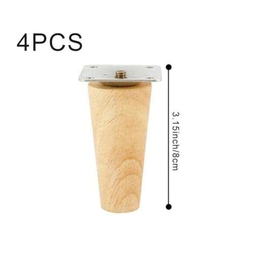 Solución a muebles bajos: patas de madera maciza de 20cm con tornillos y placas 3
