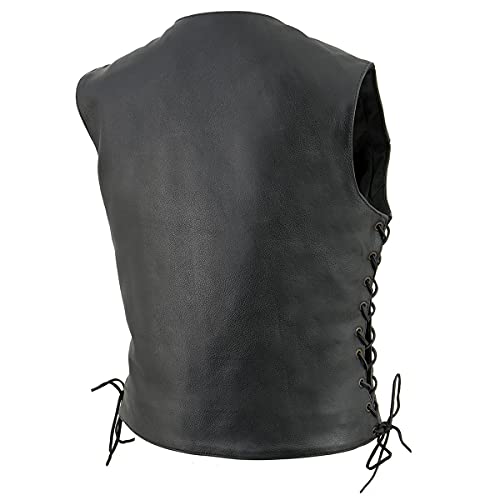 Image of Milwaukee Leather Women's Premium Classic Leather Motorcycle Rider Vest w /Adjustable Side Laces