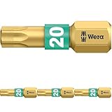Wera 867/1 BDC Torx Bits SB TX20, TX 20 x 25 mm, Wera 05134376001 (Packung mit 4)