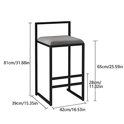 Tabourets de bar cuisine de style industriel hauteur assise 65 cm confort