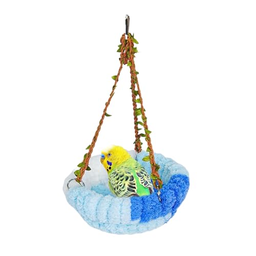 Rrlihjgu Cálido para Aves - Hamaca de Peluche Invernal para Aves,Suministros para Esconderse Dormir Posarse Descansar Anidar Alimentar Mantener Cría Decoración Aviario Interior Exterior
