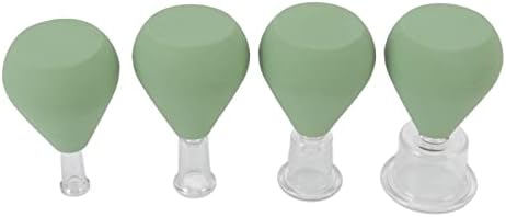 Facial Cupping Therapy Set, Reduce Fine Lines 4 Pieces Tighten Skin Face Vacuum Suction Cup for Home for Beauty