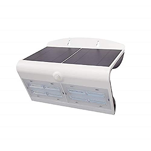 White LED Solar Wall Switch with Sensor 6.8W 800LM 6000K Cold Light