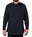 First Class 100% Polyester Long Sleeve Zippered Uniform Shirt Medium Navy Blue