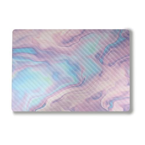 Image of Carbon Fiber Laptop Skin Compatible with Alienware M18 R2 (2024) - Pastel Wave - Premium 3M Vinyl Protective Wrap Decal Cover - Easy to Apply | Crafted in The USA by MightySkins