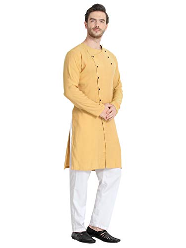 Image of Leriya Fashion Men's Slub Cotton pathan Suit Kurta