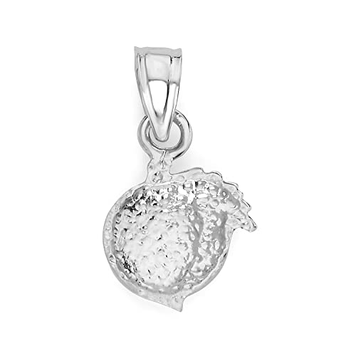 925 Sterling Silver Peach Pendant, Symbol of State of Georgia Fruit Jewelry Gifts for Farmers3