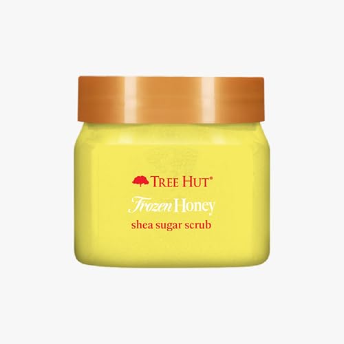 Image of Tree Hut Mini Frozen Honey Body Scrub, Travel Size Sugar Scrub, 3.4 Oz | Exfoliating & Nourishing Sugar Scrub with Shea Butter, Body Exfoliator For All Skin Types, Self Care Gifts for Women, Vegan