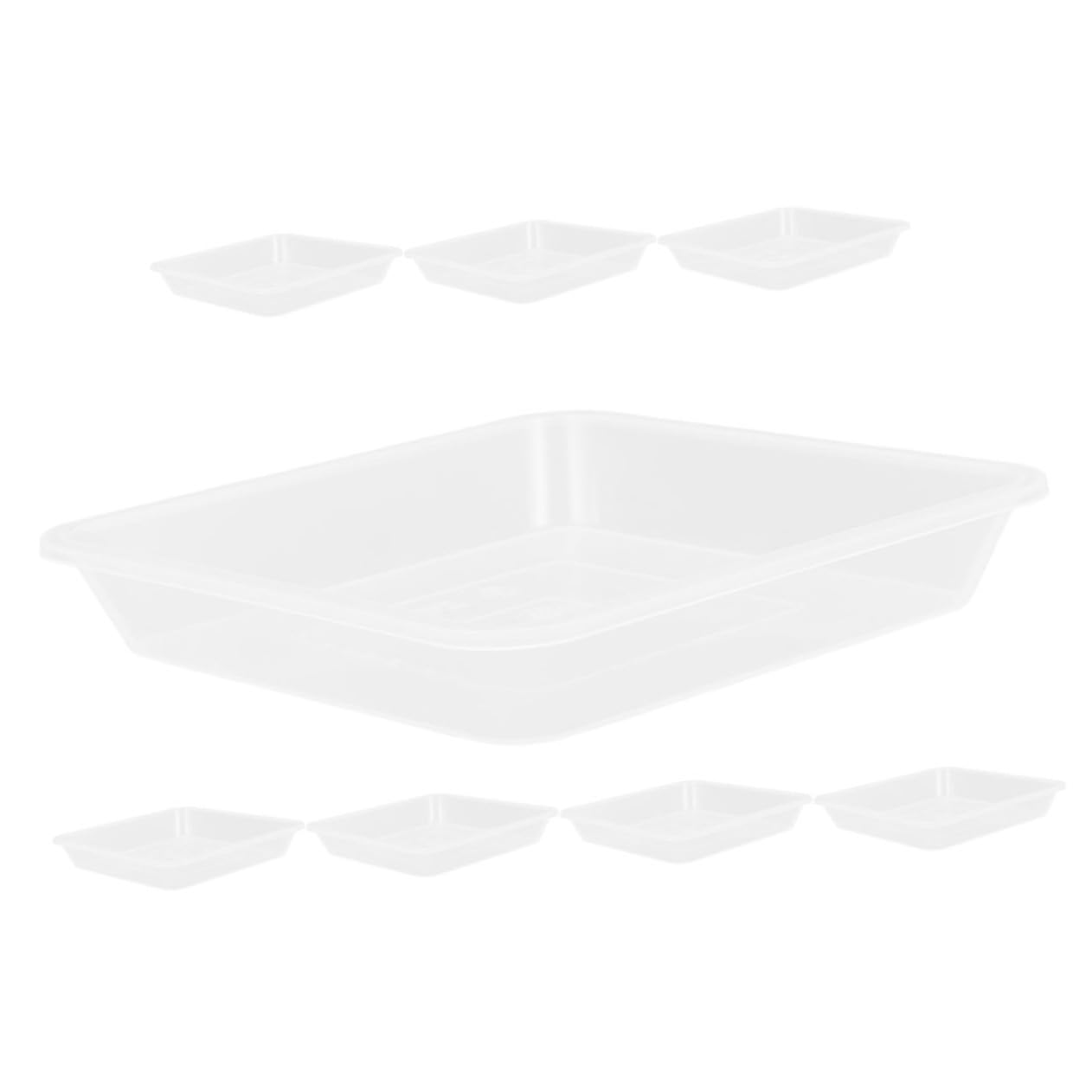 8stücke Teiliges Quadratische Transparente Pflanzgefäß-untersetzer Mit Verdicktem Boden Aus Robustem Vielseitig Als Tropfschale Und Pflanzunterlage Für Drinnen Und Draußen Leicht z