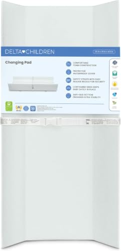 Image of Delta Children Foam Contoured Changing Pad with Waterproof Cover,(Pack of 12)