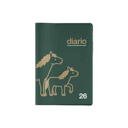 【デルフォニックス手帳 2026年版／2025年10月始まり】B6マンスリー ポニー スケジュール帳（ダークグリーン）のサムネイル