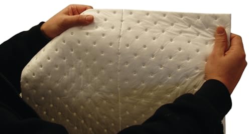 White Dimpled Oil Only Absorbent Pads Lightweight - 15